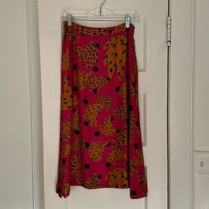 Farm Rio Printed Silk Skirt